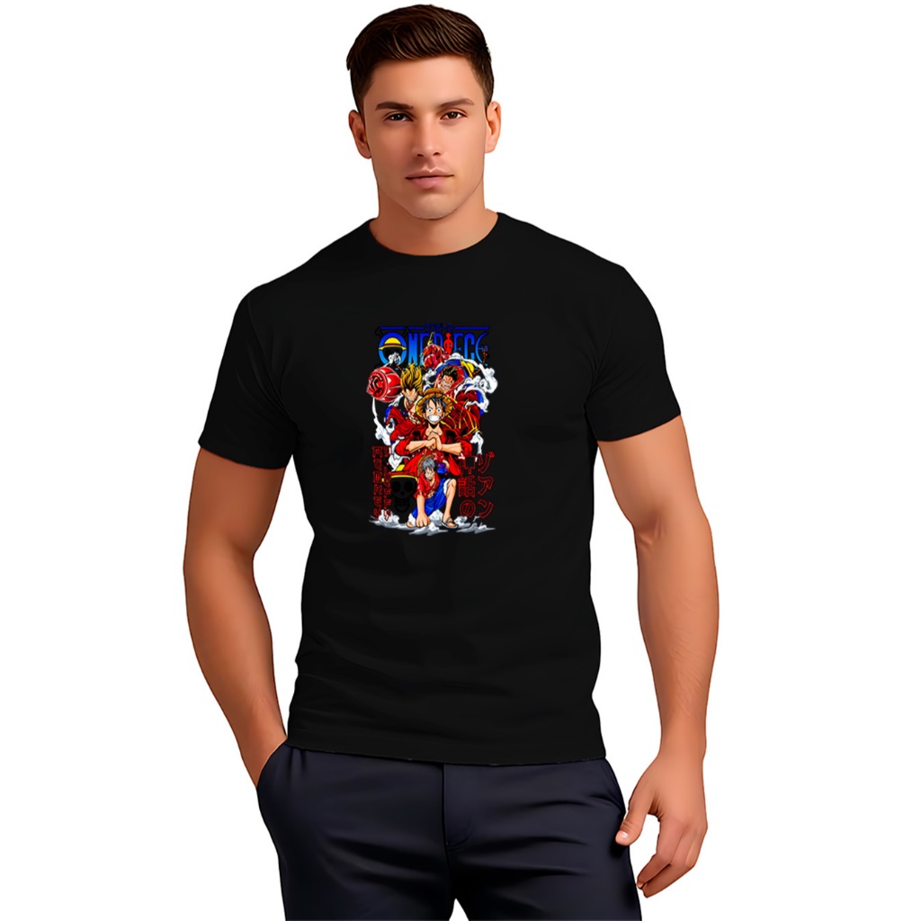 Camiseta Masculina Tradicional  Anime  Aventura Personagem  Estampada 100 %  Algodão  Confortável