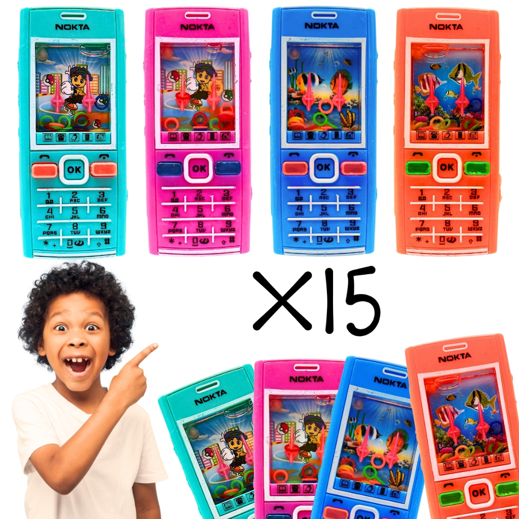 15 Jogos Joguinho Brinquedo Argola Aquaplay Celular Vídeo Game Joystick Prenda Lembrancinha Atacado