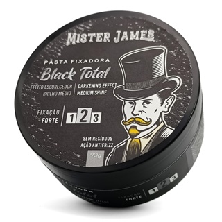 Pomada Black Modeladora Escurece Fios Brancos Mister James em Oferta na Shopee