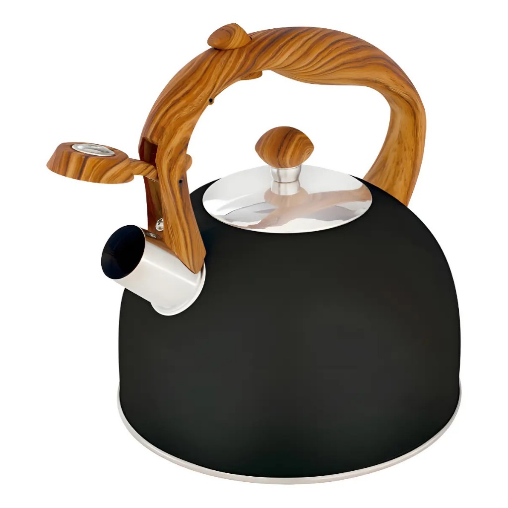 Chaleira Elétrica MOR 2,5L Preta - Aço Inox, Aviso Sonoro, Alça de Baquelite