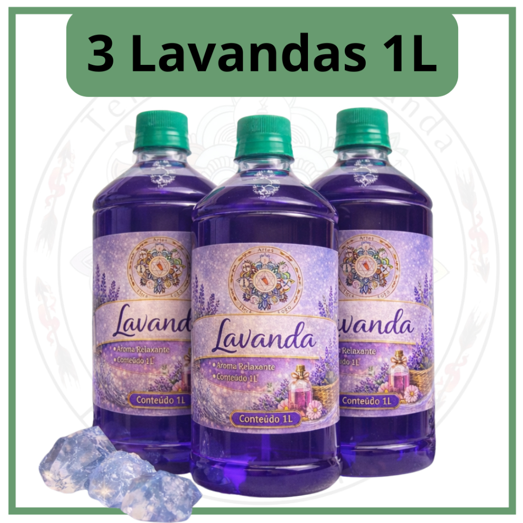 Kit 3 Unidades Lavanda 1 Litro