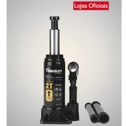 Macaco Hidráulico Garrafa 3 Toneladas Titanium Profissional - Elevação Veicular Reforçada 3T 07424
