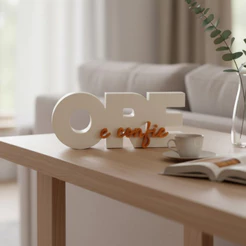 Ore e Confie Placa Decorativa Cristã | Letreiro para Mesa, Quarto, Sala e Escritório
