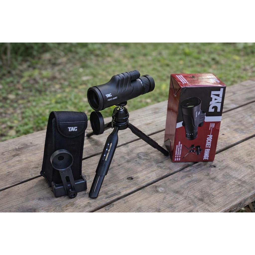 Luneta Monóculo Mini Telescópio  Portátil TAG Pocket Range 10-30x42mm Tripé Adaptador de Celular
