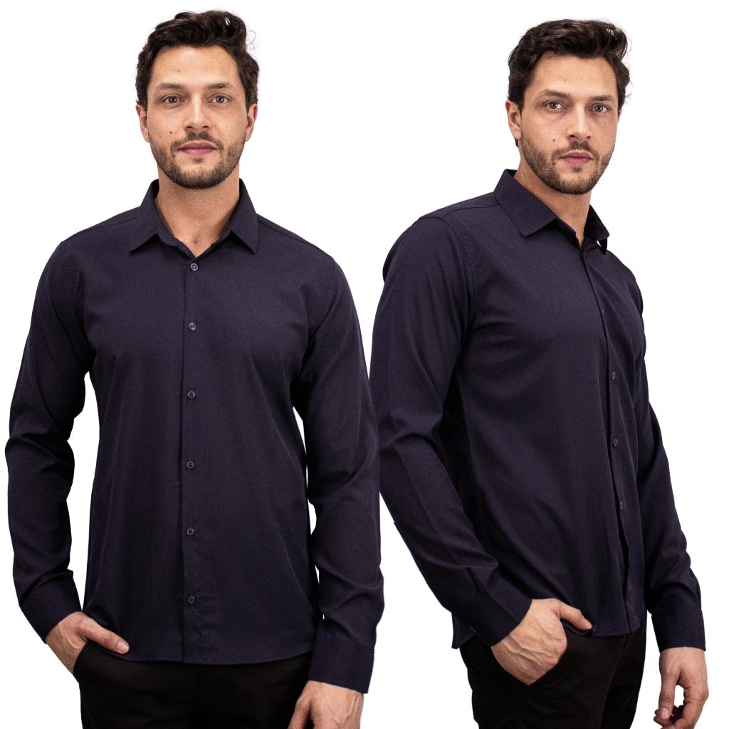 Camisa Social Masculina Microfibra Camisa Social Masculina Slim Microfibra Camisa Social Masculina Preta Envio Rápido