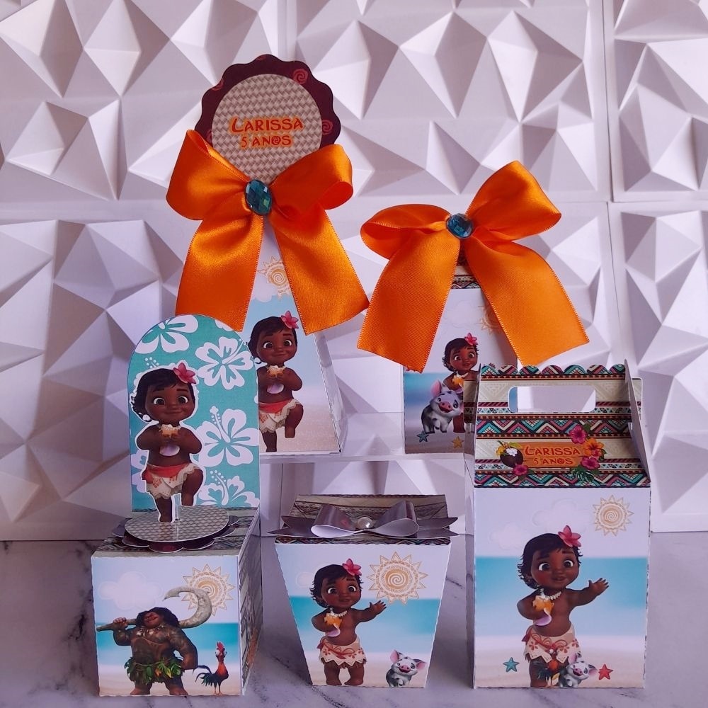 Kit caixa moana baby personalizado/ lembrancinha de festa moana baby/ aniversario moana baby