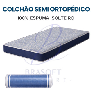 Colchão 100% Espuma Solteiro D33 Semi-Ortopédico Durável Acabamento PREMIUM em Oferta na Shopee