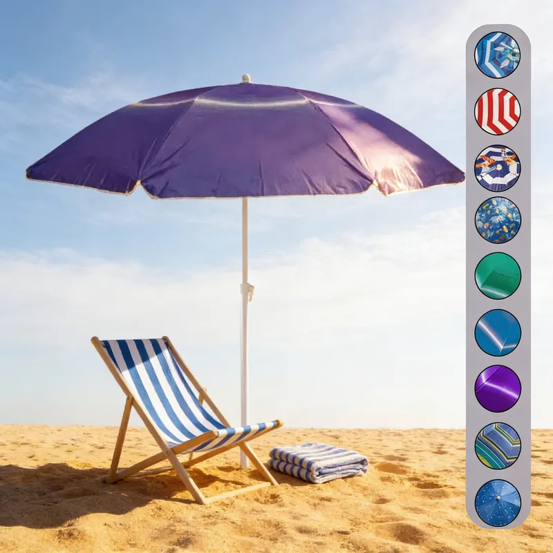 Guarda Sol Gigante Praia 190cmx180cm Reforçado Ajustável Piscina Grande Eventos