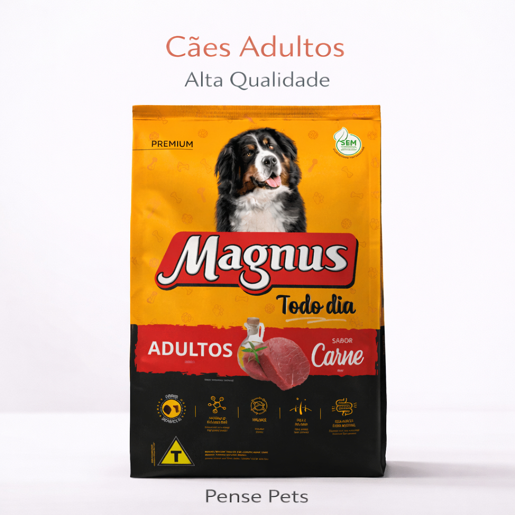 Ração Magnus Todo dia Adulto Carne - 15kg