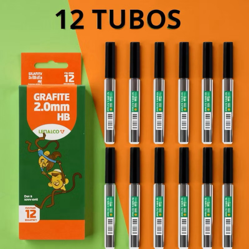 Mina De Grafite Hb 2.0Mm 8Und Cx/12 Tubos