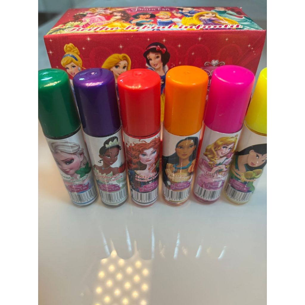 Kit 24 Brilhos Labiais Princesas Gloss Infantil Atacado