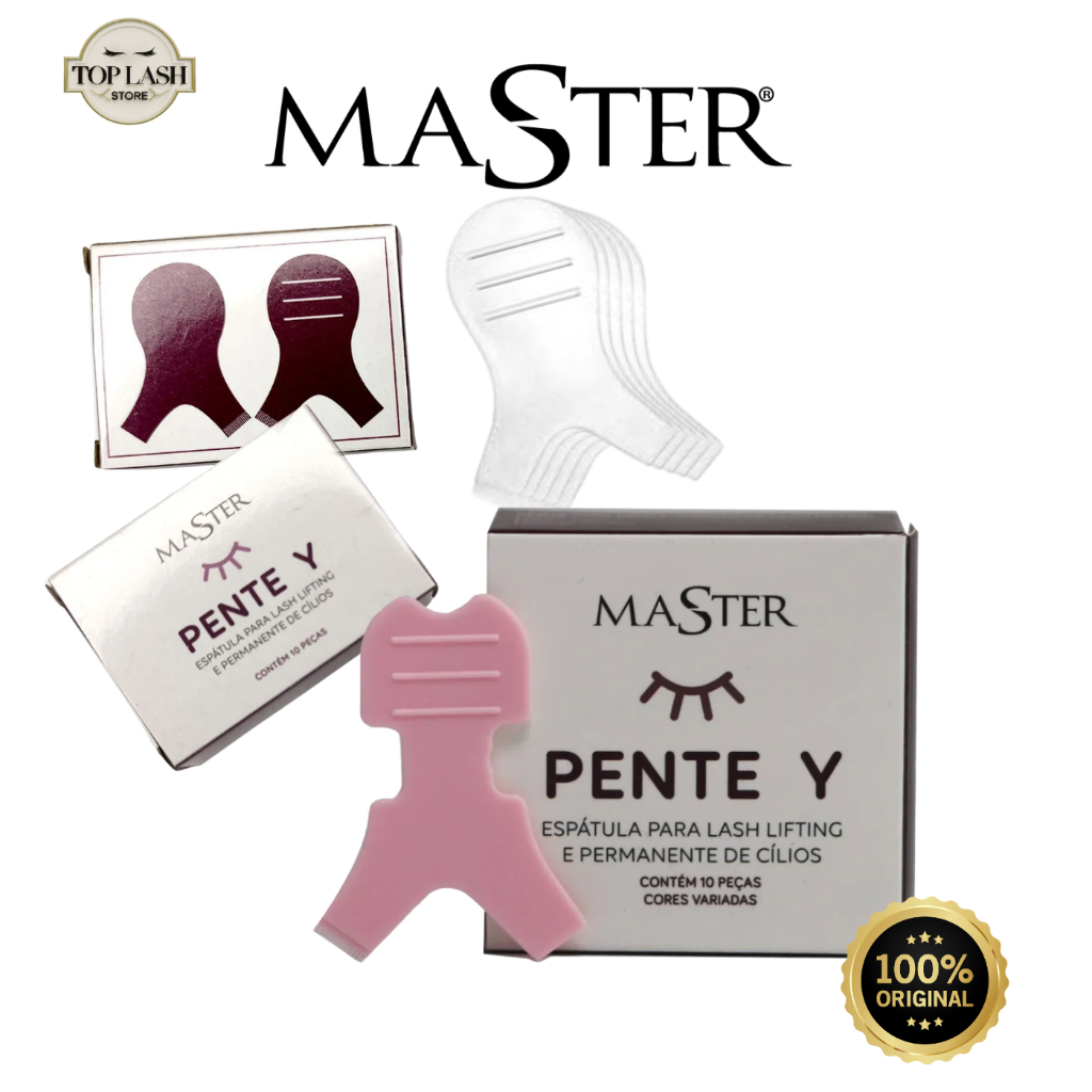 Pente Y Profissional Master Para Lash Lifting 2 Modelos Caixa Com 10 Unidades Original