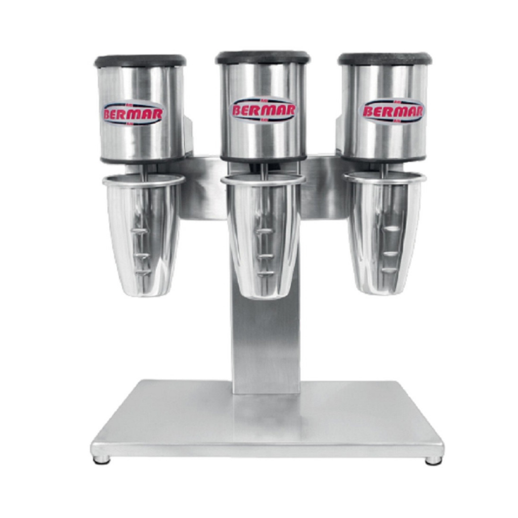 Batedor Milk Shake Açai Profissional 3 Copos Inox Bermar