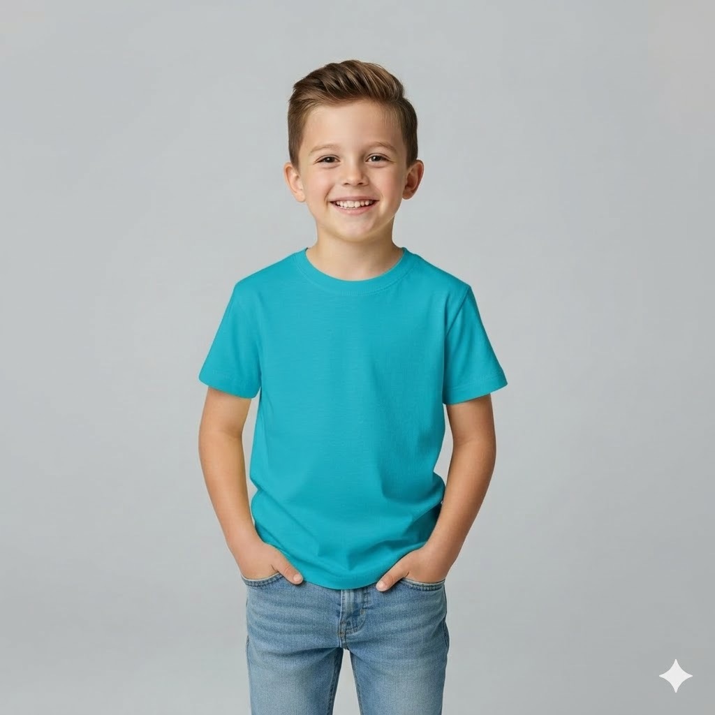 Camiseta Infantil Manga curta básica 100% Algodão Tamanho 02 ao 12 anos