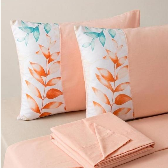 Jogo de Cama CASAL Malha 100% Algodão com 3 Peças * elástico em todo o lençol*