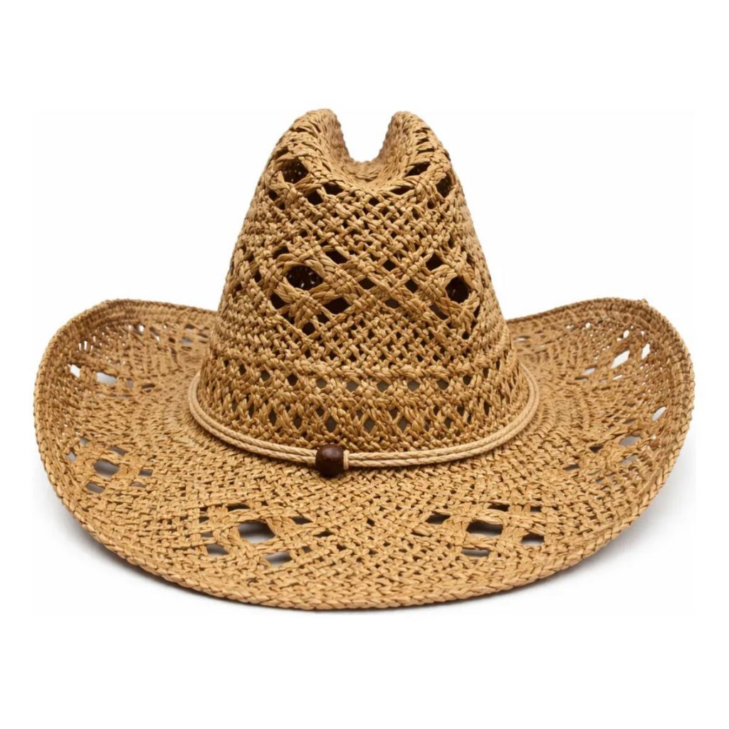 Chapéu Country Feminino de Palha – Estilo Cowboy Luxo Praia & Rodeio em Oferta na Shopee