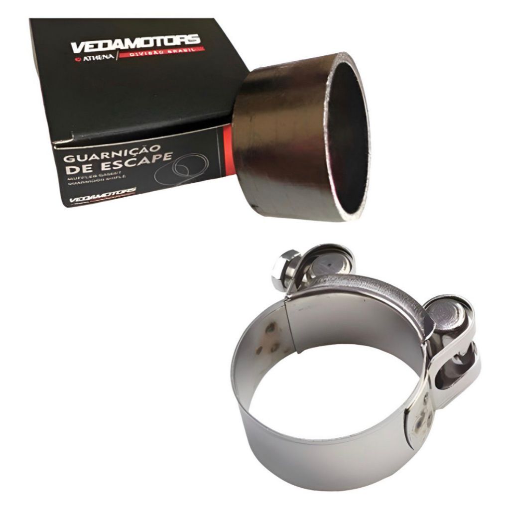 Junta de guarnição + abraçadeira reforçada de inox para escape Suzuki Bandit 600 / 650 / 1200 / 1250 (Todos os anos)