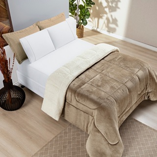 Coberdrom King Premium Dupla Face Manta com Sherpa Ultra Quentinho e Macio em Oferta na Shopee