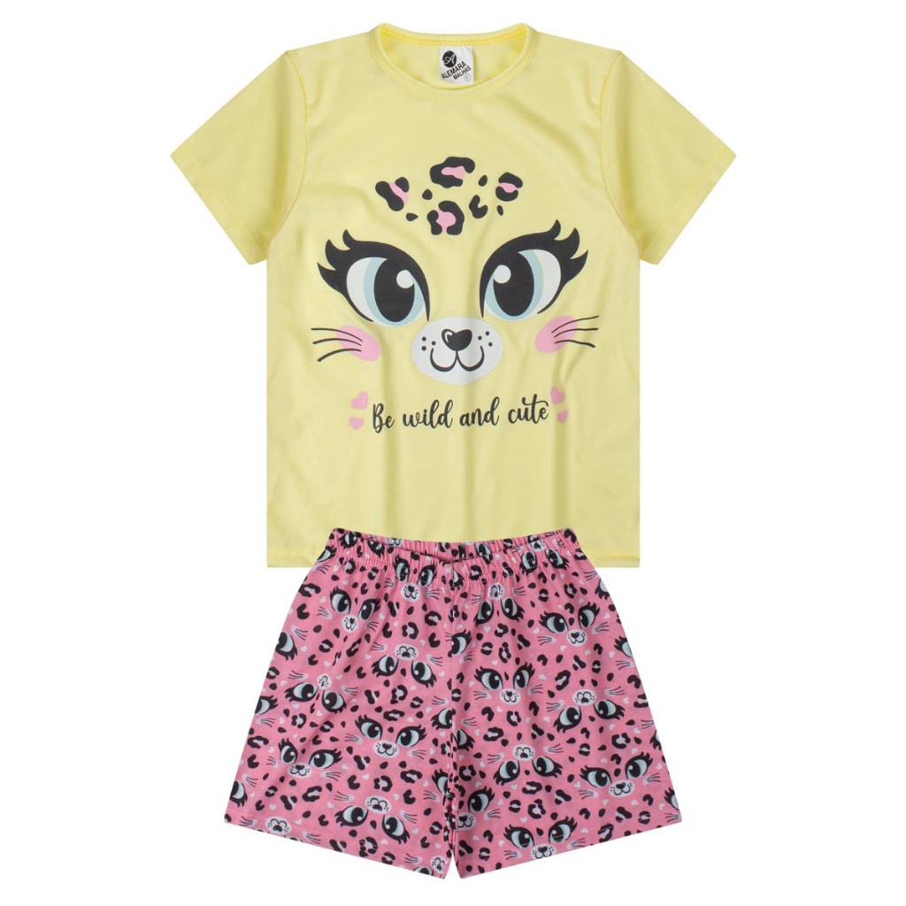 Pijama Infantil Menina AMAR GATA- MMODA