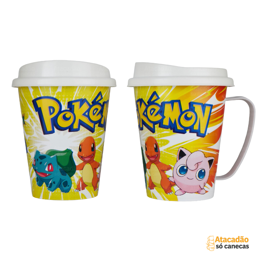 ATACADO 40 Canecas do POKÉMON para lembrancinha de aniversario, menino, menina, festa, escola, creche, copo infantil
