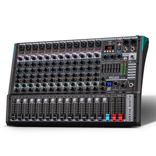 Mesa de Som Profissional 12 Canais com Bluetooth USB para Computador Equalizador 48V Phantom e 99 Efeitos TKL