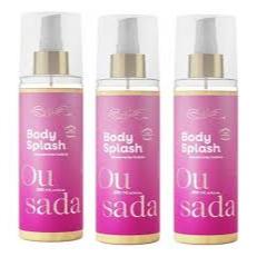 KIT Body Splash Belkit Ousada Glow 200ml - Fragrância Floral, Alta Fixação, Projeção e Perfumaria Fin