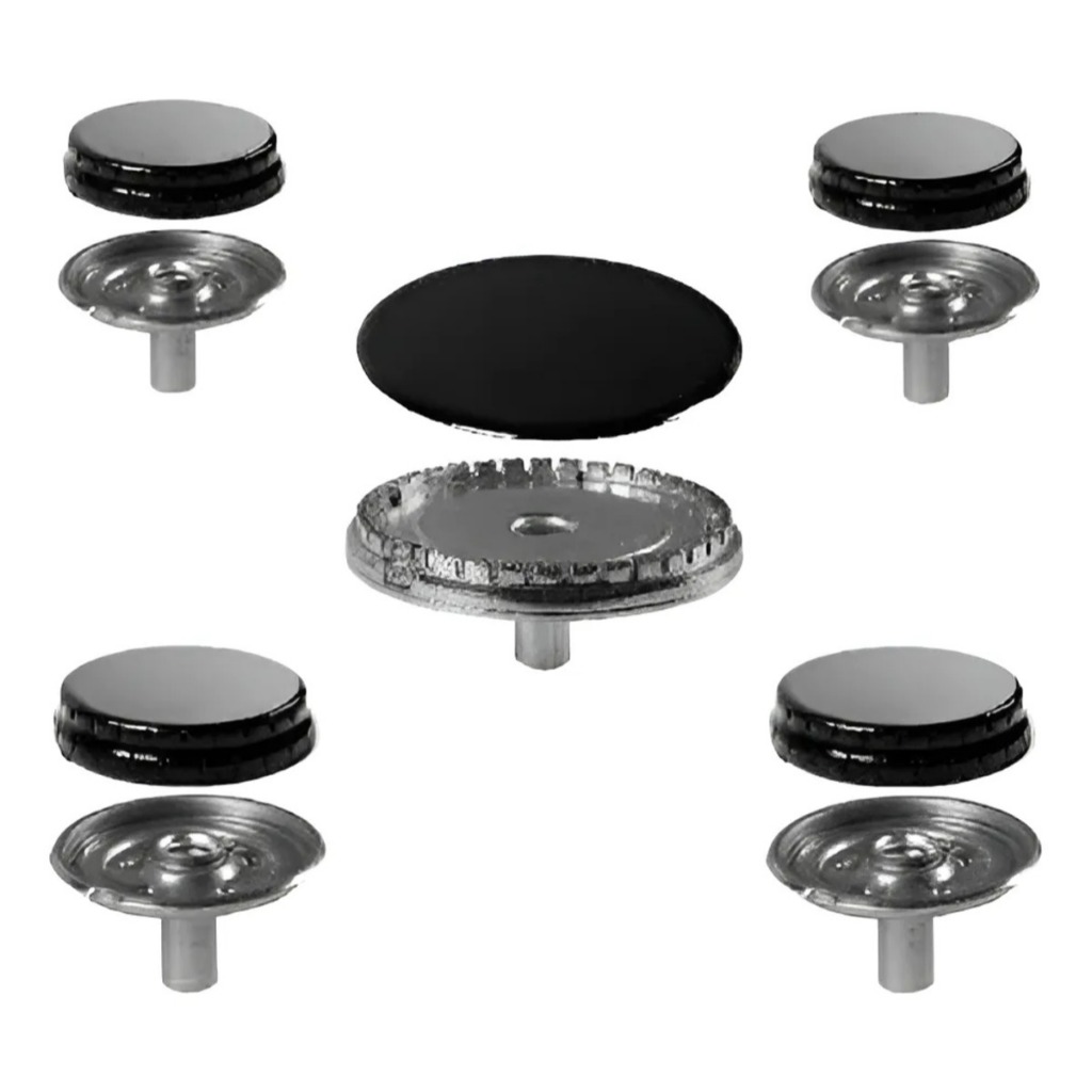 Kit Queimador + Espalhador Fogão Esmaltec Agata 5 B 1GT - 2G - 2P Diâm. do Espalhador Gd Ø 11,3 - Md Ø 7,5 - Pq Ø 6,5 Cm