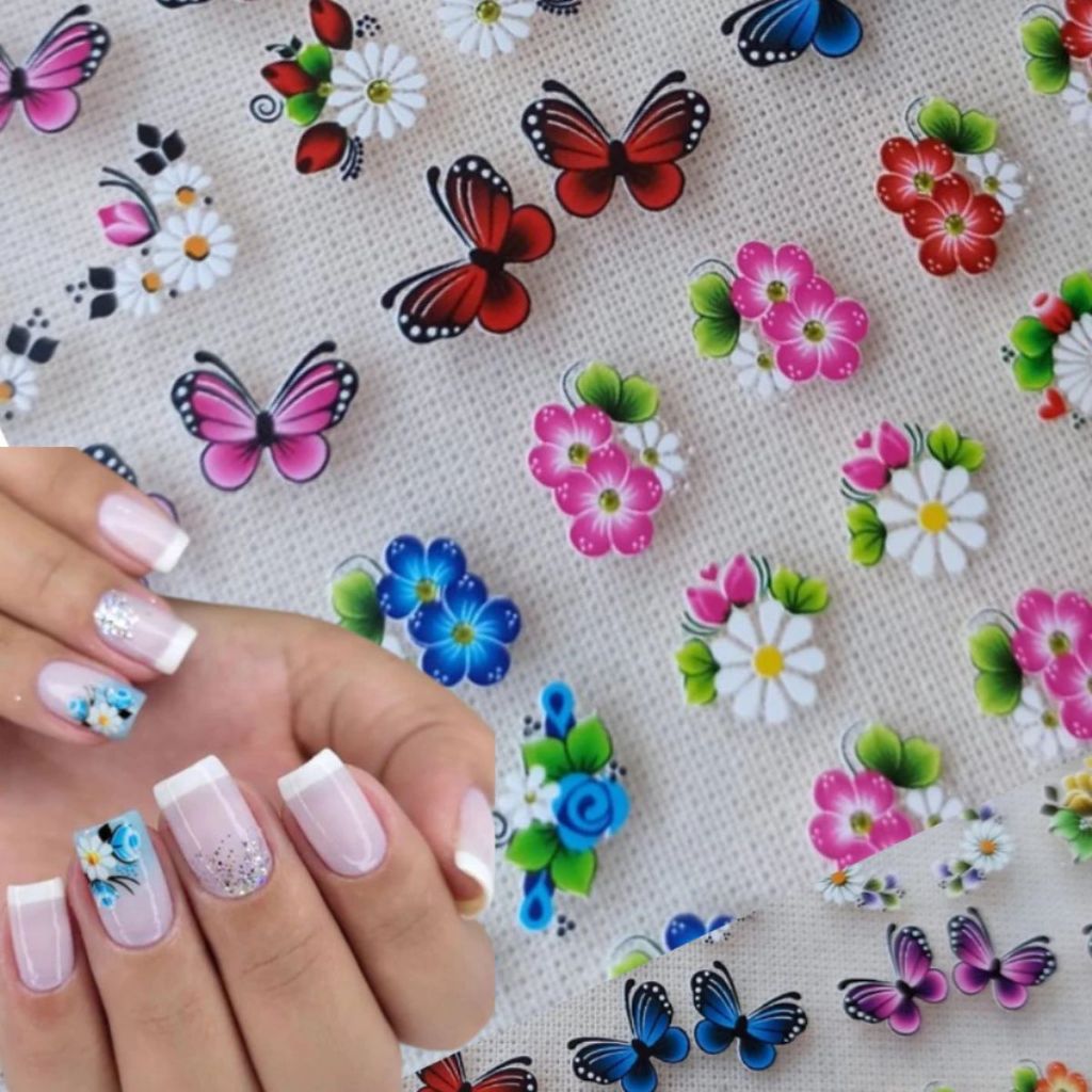 Nail Art Atacadinho 60 Adesivos de Unhas PRÉ PRONTO - Achadinho das Manicures