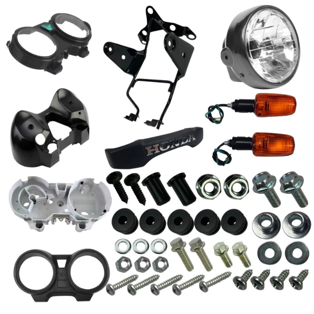 Kit Frente Titan 150 Cg 2005 2006 2007 2008 Suporte Aranha Farol Carcaça Painel Piscas + Parafusos