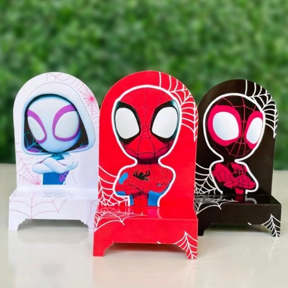 20 UNIDADES - Caixa Porta Bis duplo - Homem Aranha e os Amigos Espetaculares - Pegue e Monte - Lembrancinhas, Caixinhas