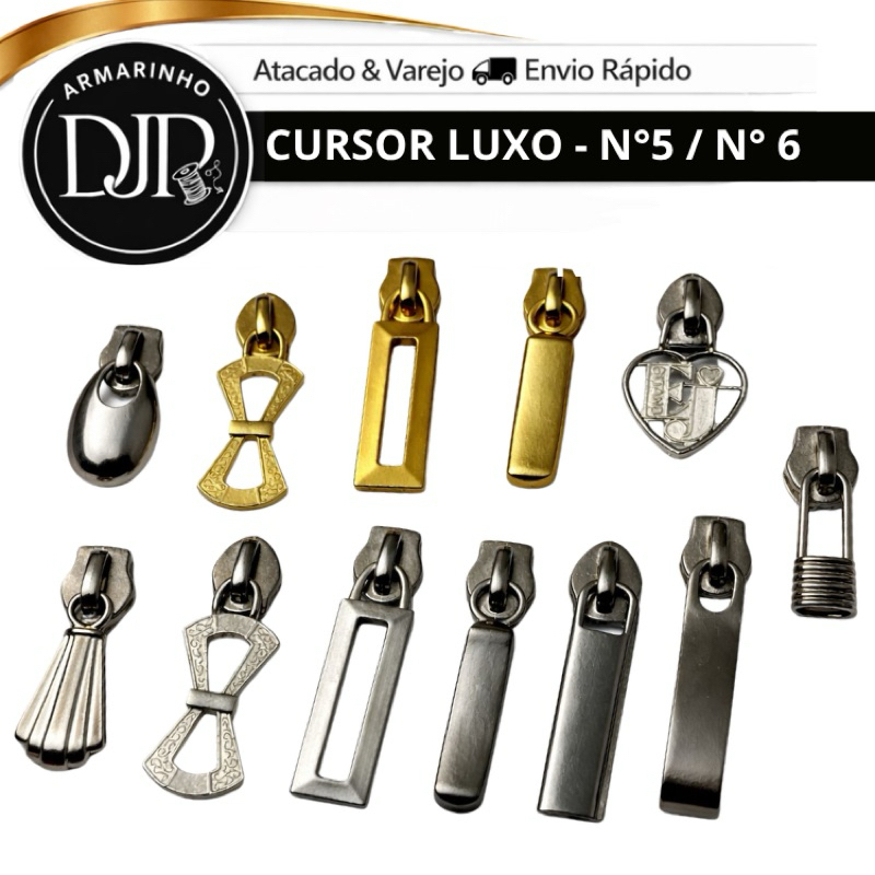 Cursor Chic Luxo N° 5 / N° 6 para Zíper Nylon