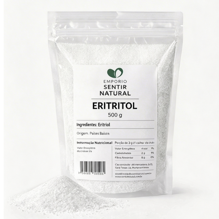 Eritritol Puro Adoçante Natural 100% Cristal 500 Gr 1 Kg
