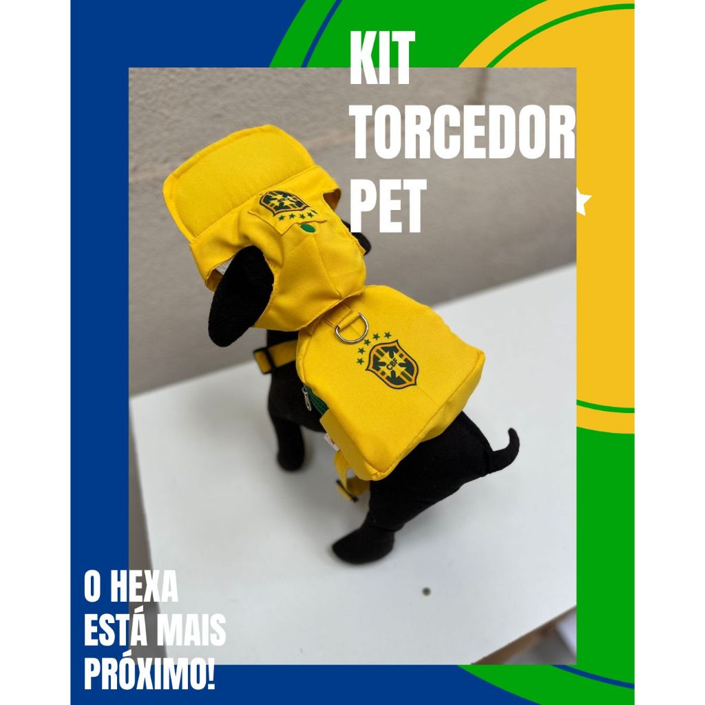 kit PET torcedor copa do mundo Brasil sob medida-marca Zoe.ira