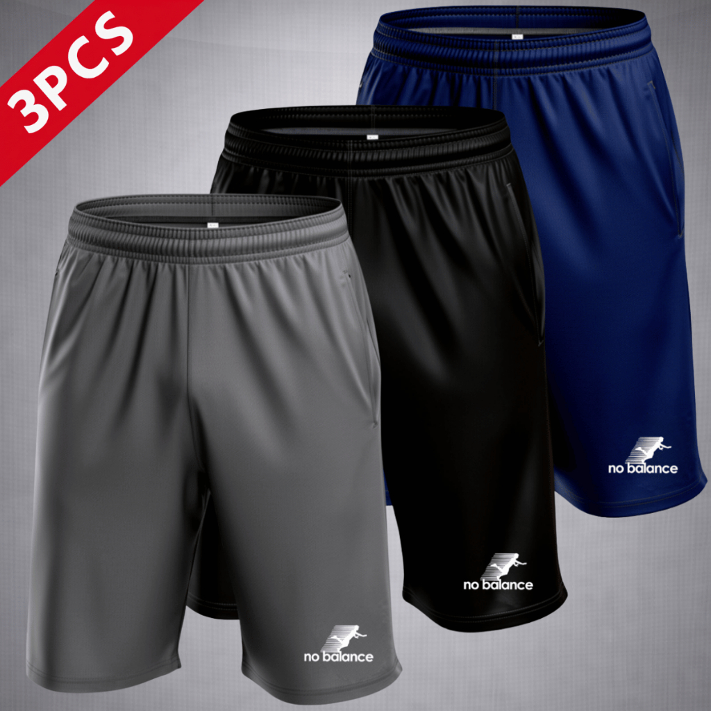 KIT 3 Bermudas Masculinas Short Chimpa Esportivo Dry Fit Para Academia Treino Corrida Confortavel
