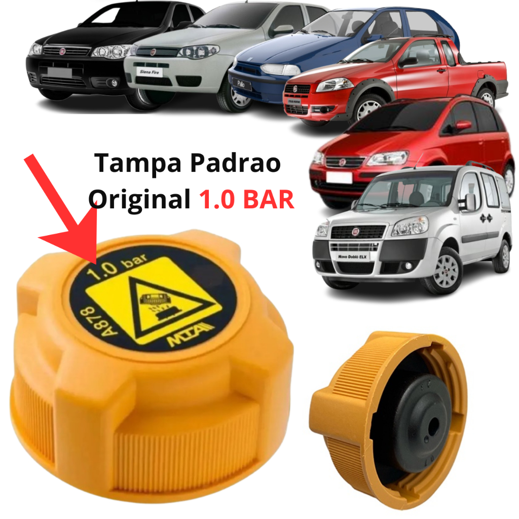 Tampa Reservatório de Água Radiador Fiat Uno Elba Palio Strada Siena Fiorino Prêmio Tempra 1.0 Bar 51784095