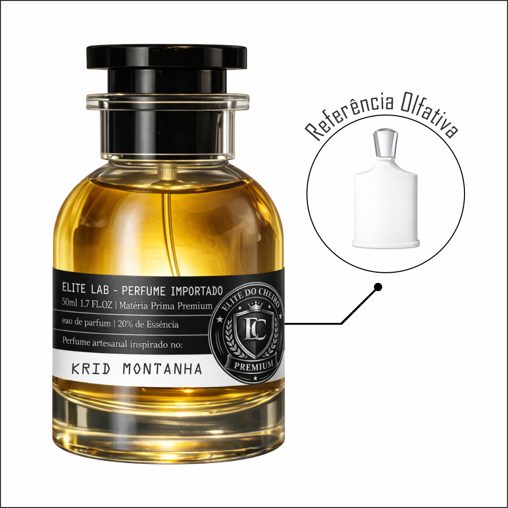 Perfume Premium Masculino - 50ml - Contratipo - Krid Montanha - ELITE DO CHEIRO - Alta Fixação