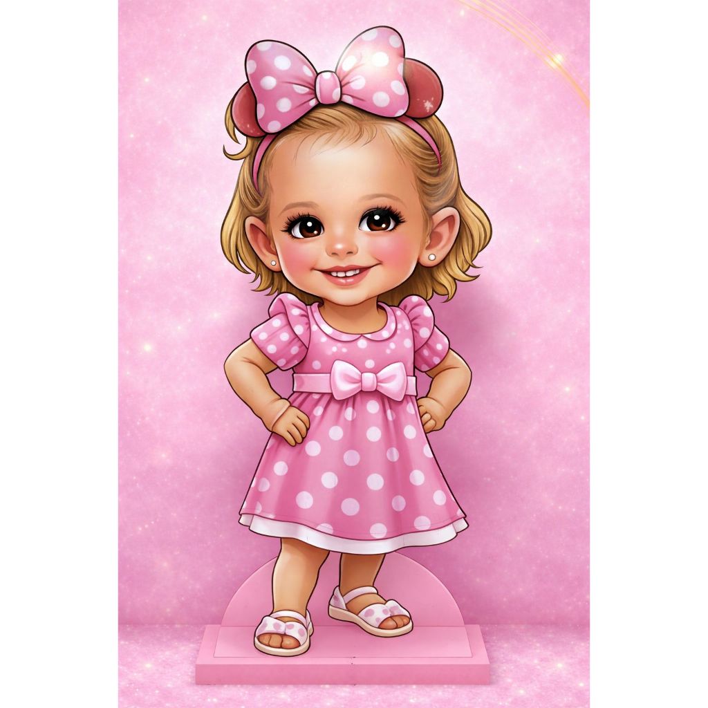 Totem Personalizado Infantil em MDF com Adesivo Vinílico – Tamanhos de 40cm a 100cm