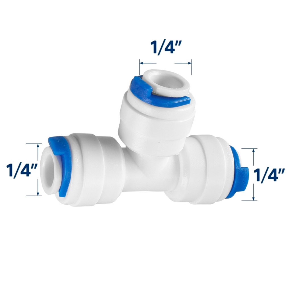 Conector T Engate Rápido 1/4 Triplo P/ Filtro Purificador Água Mangueira em Oferta na Shopee