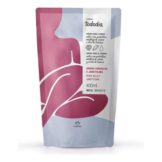 Refil Creme Hidratante Amora Vermelha e Jabuticaba Natura Tododia 400ml