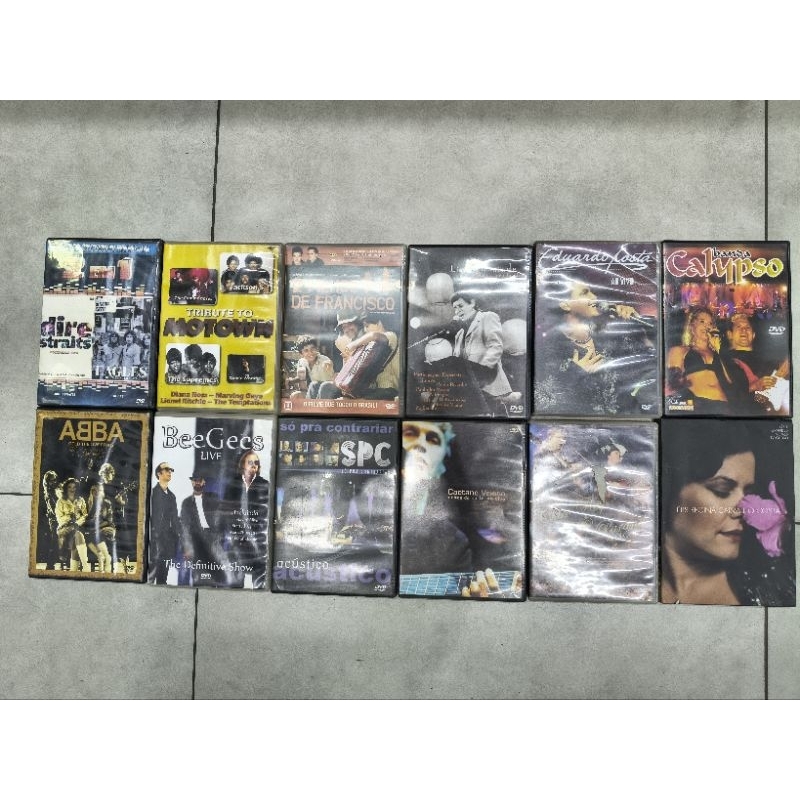 lote 12 DVD show música Abba Calypso Elis Regina SPC Caetano 14 bis bee pop rock samba mpb