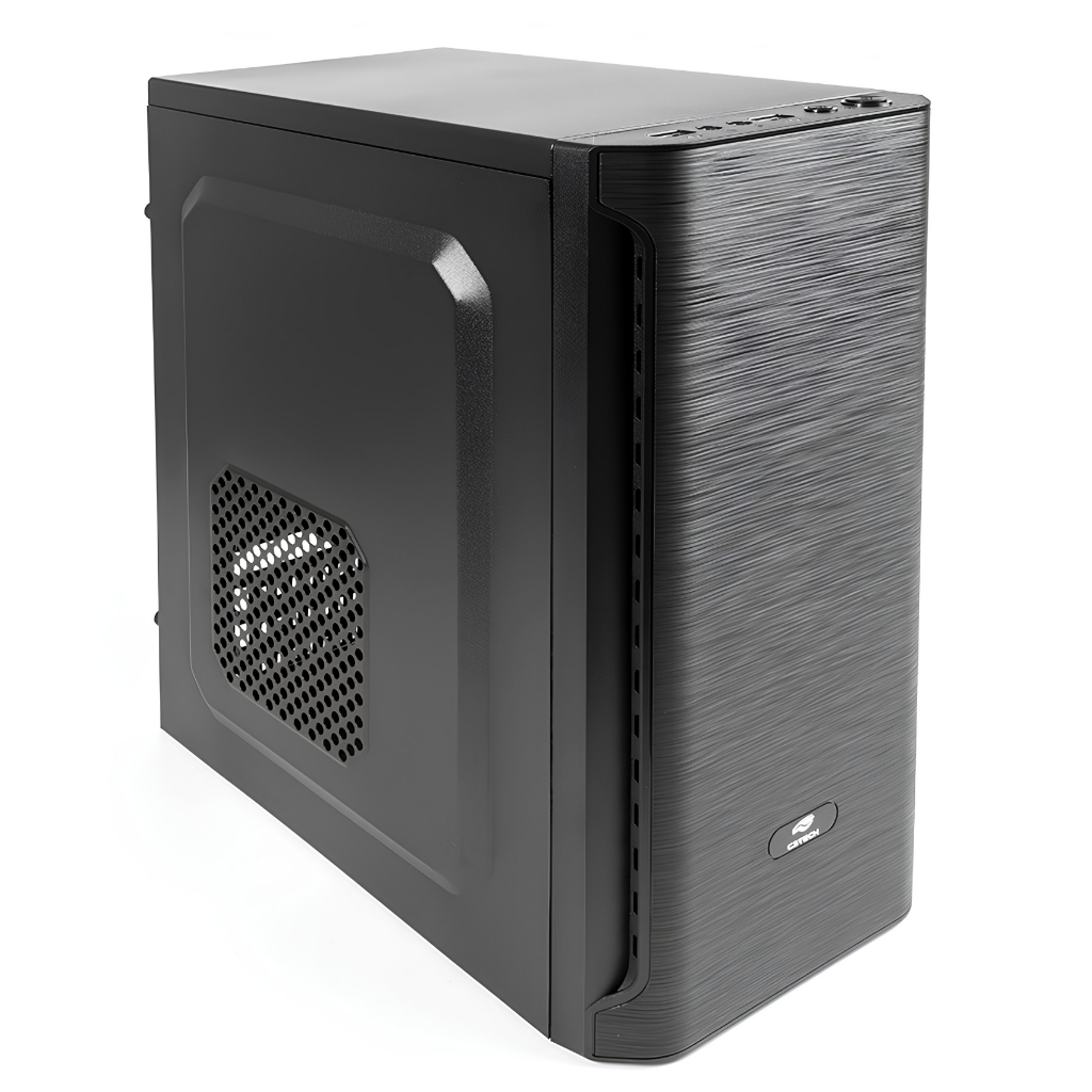 Gabinete Torre Micro Atx C3tech Mt-30bk Com Fonte 200w Usb Preto Cinza-escuro