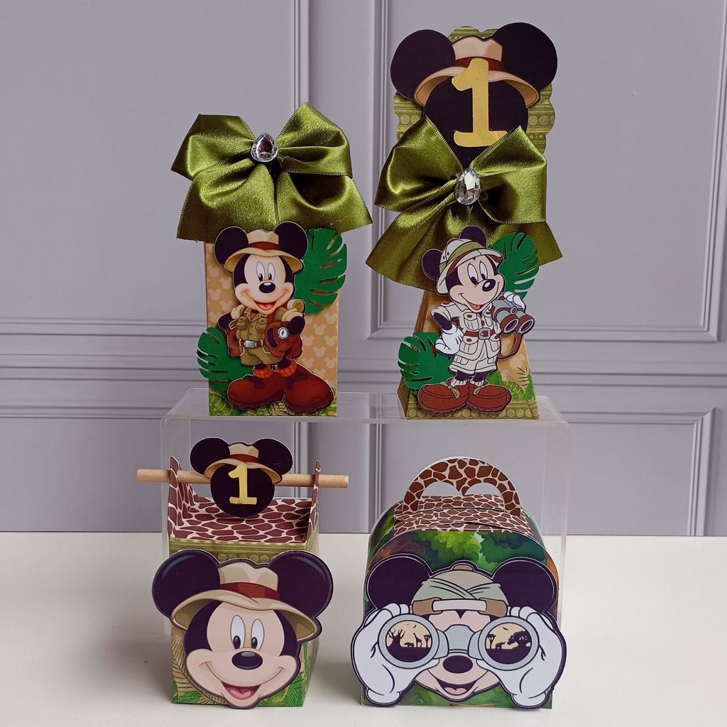 Kit de Festa Personalizado MICKEY SAFARI | Aniversário | Lembracinhas  MICKEY | Decoração MICKEY