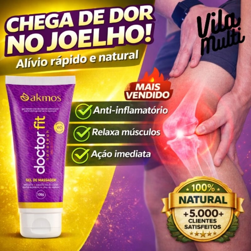 Gel para massagem Doctor Fit Alivio Das Dores Akmos Arnica e copaíba