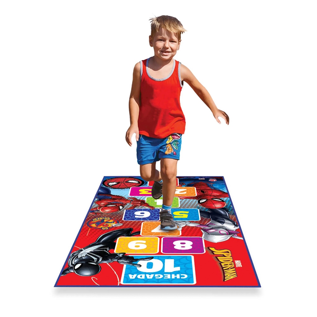 Amarelinha Homem Aranha Spiderman Tapete Jogo Infantil 140cm - Líder Brinquedos