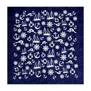 Bandana Lenço Marinheiro Barco Âncora Marinho Para Cabeça em Oferta na Shopee