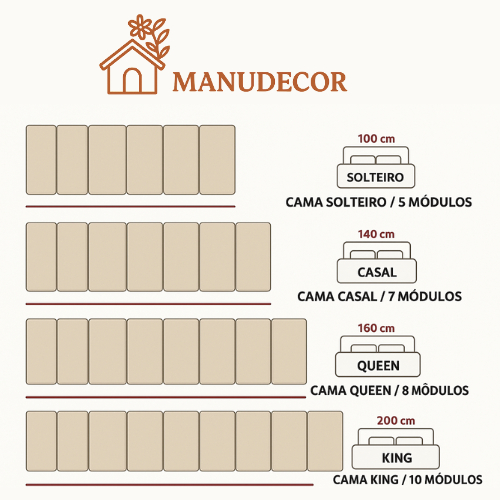 Cabeceira Cama Box Adesiva 60x20 Placa Modular Estofada Casal Solteiro King - ENVIO IMEDIATO!!!