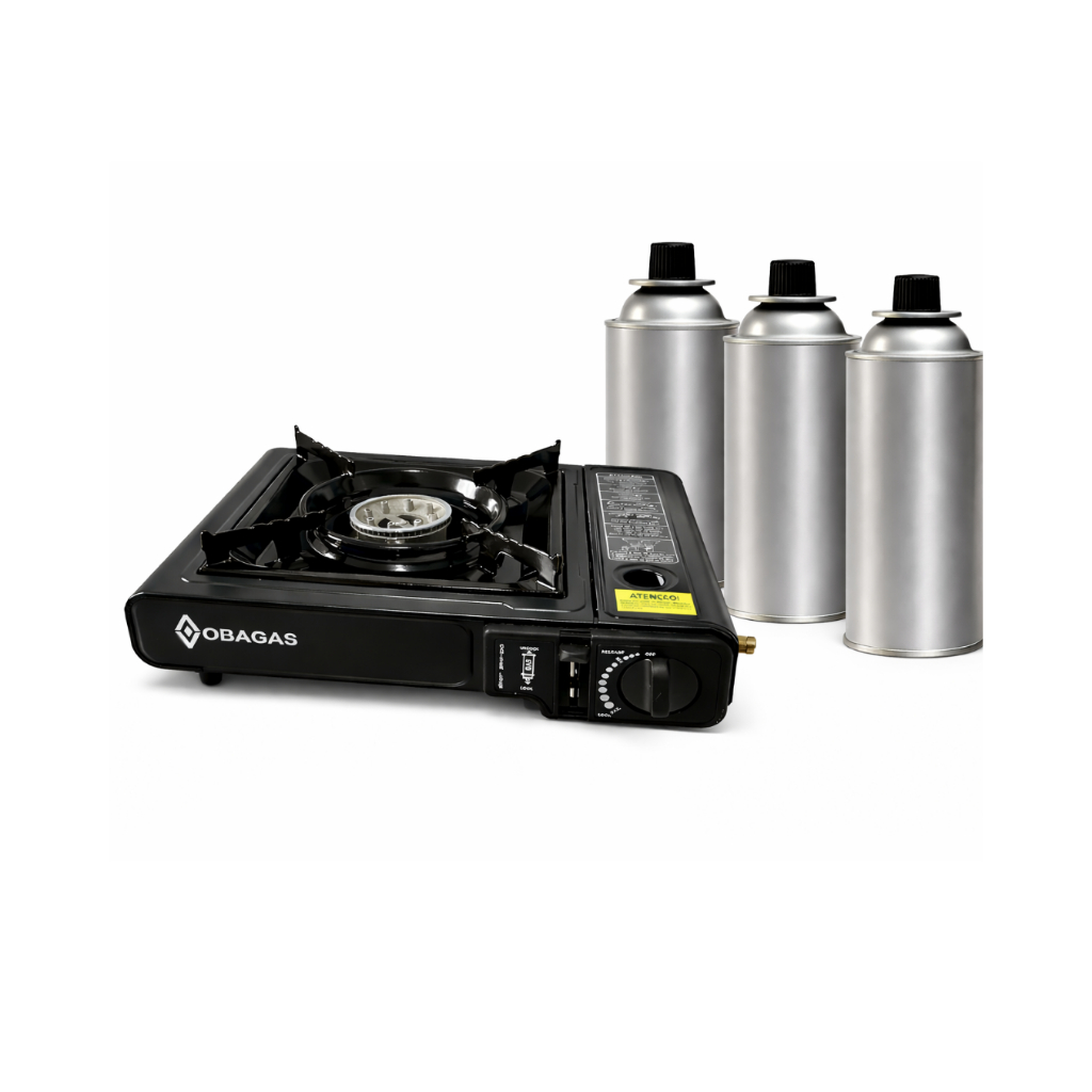 Fogareiro Camping Com Maleta e Adaptador para P13