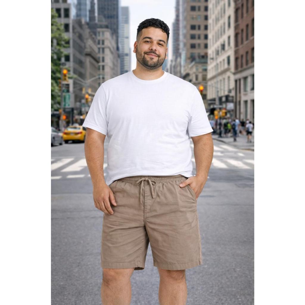 Bermuda Sarja Com Lycra Colorida Masculina Plus Size Tamanho Grande Algodão Com elastano