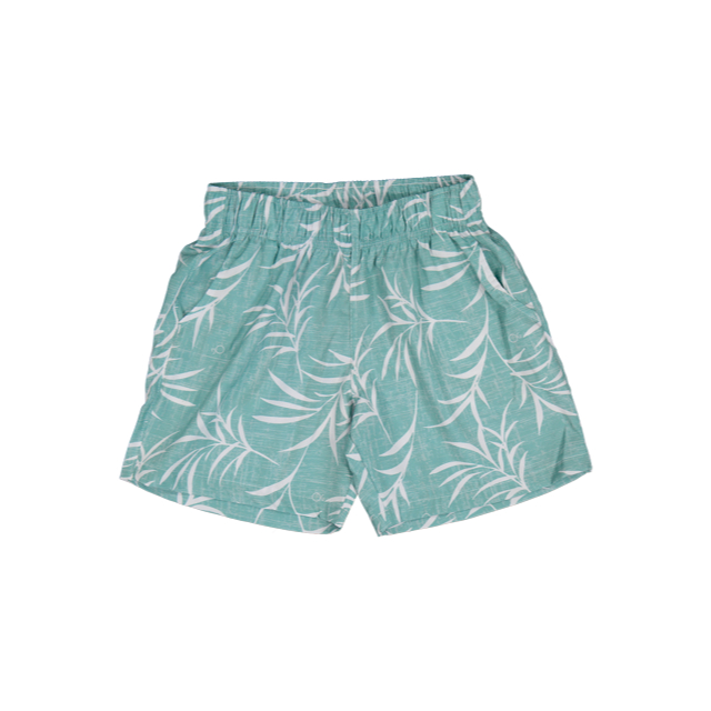 BERMUDA DE TACTEL DE MENINO ESTAMPADA VERDE TECIDO 94% POLIESTER 06% ELASTANO INFANTIL E JUVENIL MARCA OGOCHI