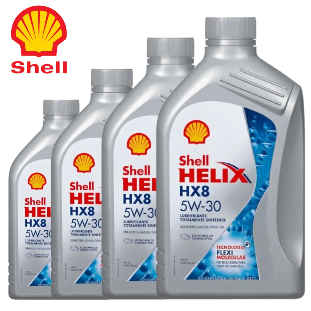 Kit 4 Oleo 5w30 Shell Helix Hx8 Api Sp Ilsac Gf6 Sintetico Original Motor